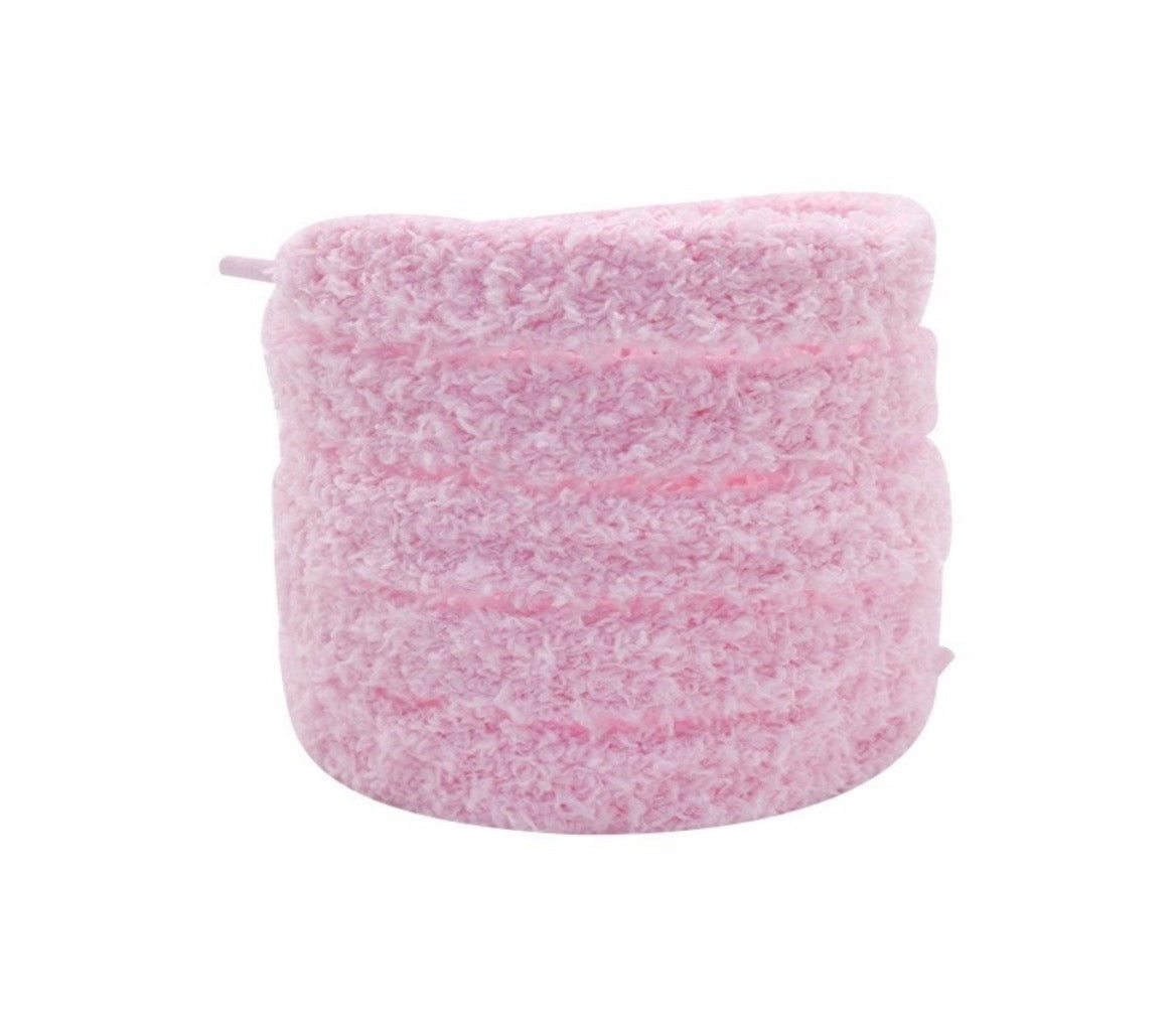Fluffy Flat Laces 'PINK'