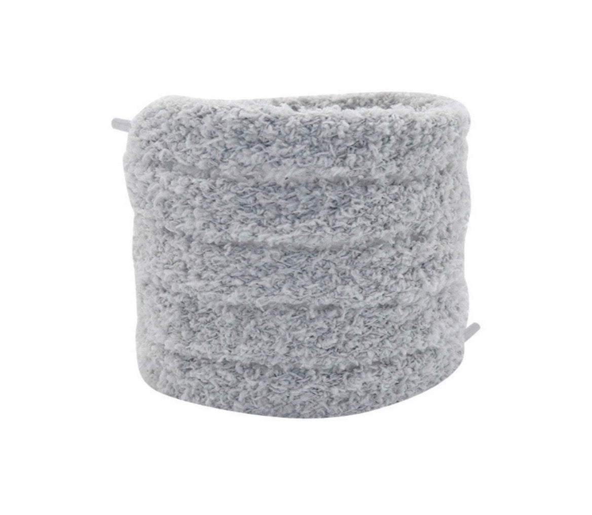 Fluffy Flat Laces 'GREY'