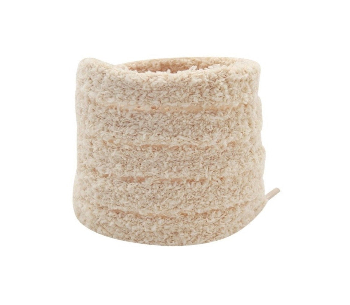 Fluffy Flat Laces 'BIEGE'